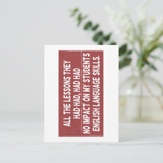 彼らが経験した全ての教訓は全く影響しなかった ポストカード (スタンド正面)