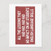 彼らが経験した全ての教訓は全く影響しなかった ポストカード (正面)