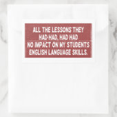 彼らが経験した全ての教訓は全く影響しなかった 長方形シール (バッグ)