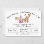 彼らが行う前に，ブライダルシャワー 招待状 (正面)