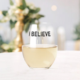 彼らが見たものは – 私は信じエイリアンに出会 ステムなしワイングラス