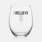 彼らが見たものは – 私は信じエイリアンに出会 ステムなしワイングラス (正面)