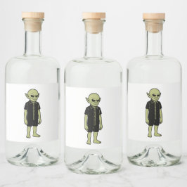 彼らが見たものは – 私は信じエイリアンに出会 リキュールボトルラベル