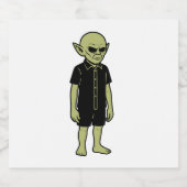 彼らが見たものは – 私は信じエイリアンに出会 リキュールボトルラベル (シングルラベル)