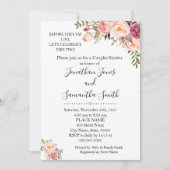 彼らが言う前に私はカップルはピンクのシャワーをシャワー結婚する 招待状 (正面)