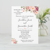 彼らが言う前に私はカップルはピンクのシャワーをシャワー結婚する 招待状 (スタンド正面)