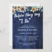 彼らが言う前に私は木のリハ素朴ーサルディナー 招待状 (正面)