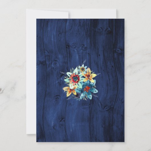 彼らが言う前に私は木のリハ素朴ーサルディナー 招待状 (裏面)