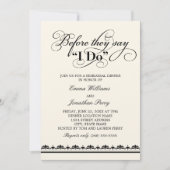 彼らが言う前に私は黒のリハーサルの夕食をする 招待状 (正面)