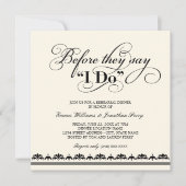 彼らが言う前に私は黒のリハーサルの夕食をする 招待状 (正面)