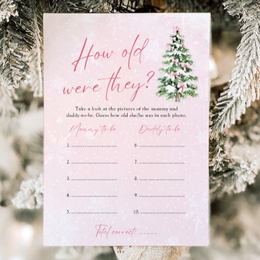 彼らが赤ちゃんシャワーをゲームしていたクリスマスに弓 招待状