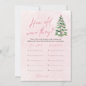 彼らが赤ちゃんシャワーをゲームしていたクリスマスに弓 招待状 (正面)