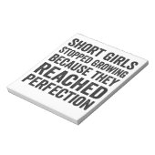 彼らが達しストップて成長する短い女の子 ノートパッド (回転)