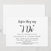 彼らが"私がする"と言う前に，のリハ結婚ーサルディナー 招待状 (正面/裏面)