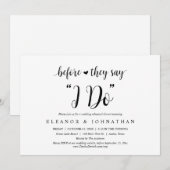 彼らが"私がする"と言う前に，のリハ結婚ーサルディナー 招待状 (正面/裏面)