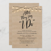 彼らが"私がする"と言った後,のディナ結婚ーお祝い 招待状 (正面/裏面)