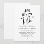 彼らが"私がする"と言った後,のディナ結婚ーお祝い 招待状 (正面/裏面)