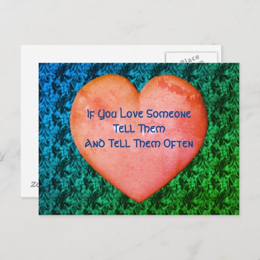 彼らに愛を伝えるピンクのハート抽象芸術 ポストカード (正面/裏面)