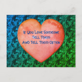 彼らに愛を伝えるピンクのハート抽象芸術 ポストカード (正面)