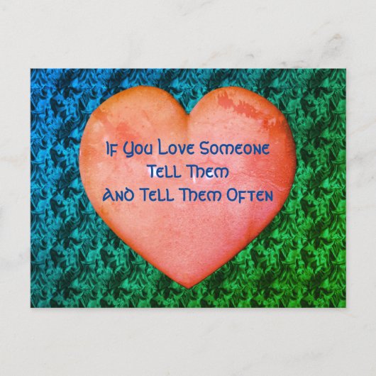 彼らに愛を伝えるピンクのハート抽象芸術 ポストカード (正面)