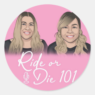 彼らに突き刺せ！(Ride or Die 101 Logo Stickers) ラウンドシール