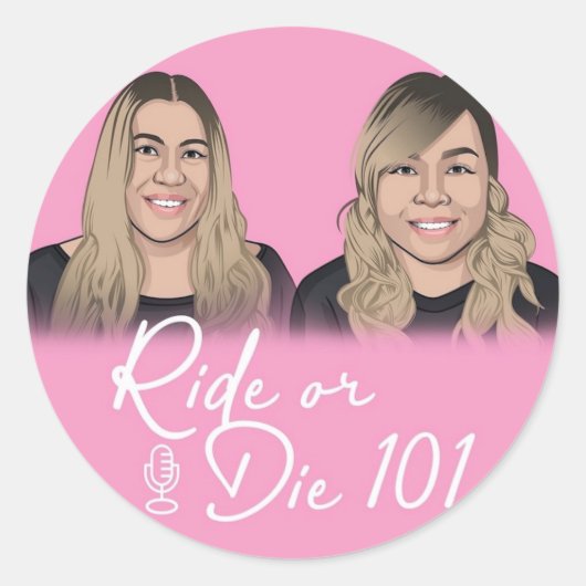 彼らに突き刺せ！(Ride or Die 101 Logo Stickers) ラウンドシール (正面)