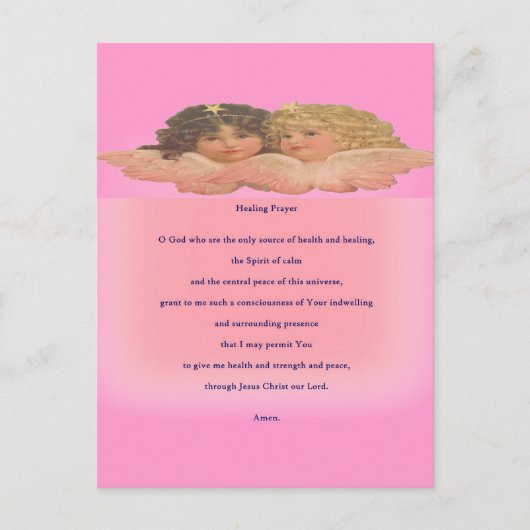 彼らのための癒しの祈りの言葉 ポストカード (正面)