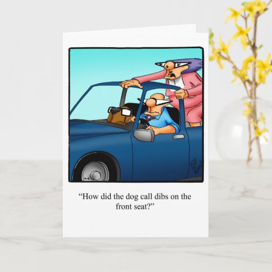 彼らのための面白い記念日ユーモアカード カード (黄色い花)