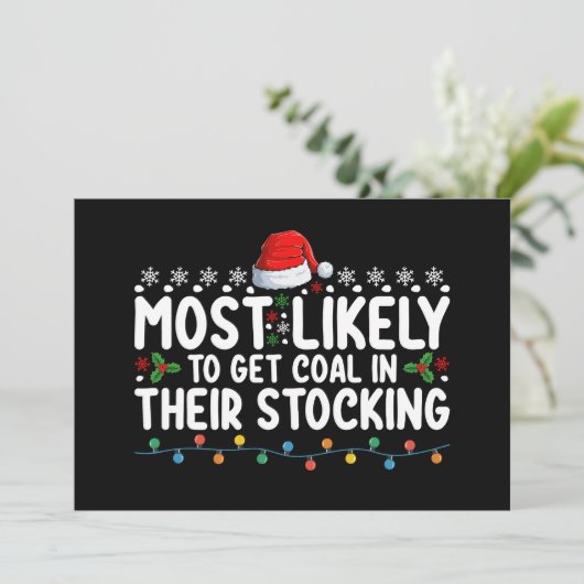 彼らのストッキング・クリスマで石炭を得る可能性が最も高い 招待状 (スタンド正面)