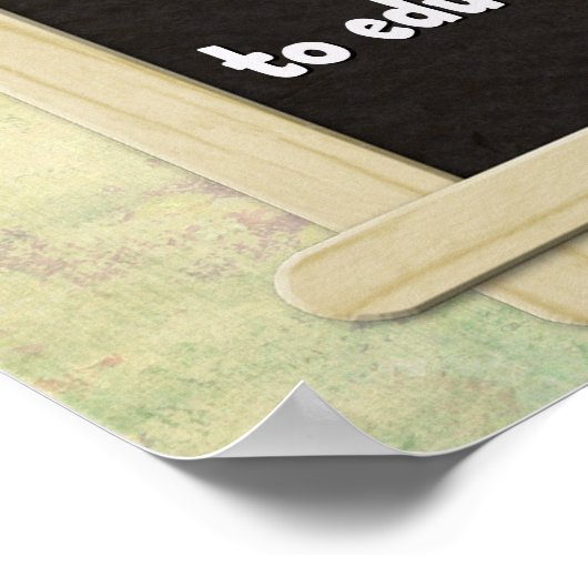 彼らのハートを教育する – ダライラマ引用文 ポスター (角)