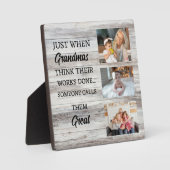 彼らの仕事考えが終わったちょうどときに フォトプラーク (正面)