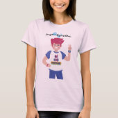 彼らの名前を言う男性のグラフィックデザイン Tシャツ (正面)