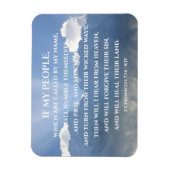 彼らの地もしを癒し、わたしの民よ、2歴代記7:14 マグネット (縦)