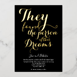 彼らの夢の人ノンバイナリLGBTQ結婚の 箔招待状