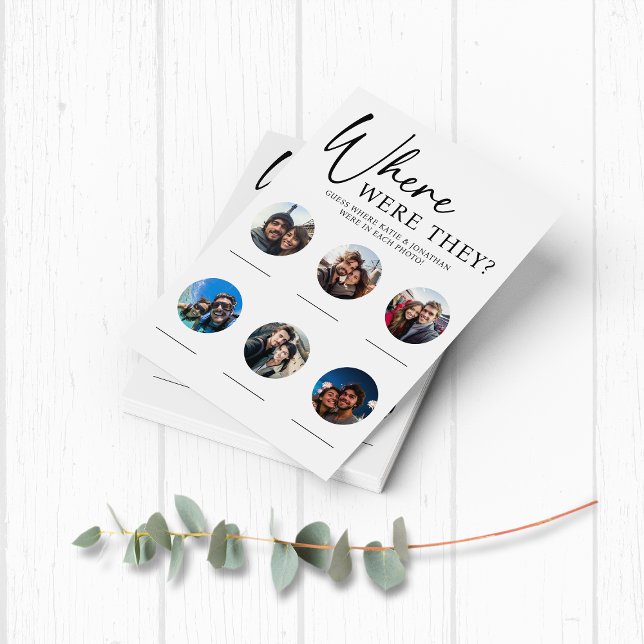 彼らの婚約パーティ結婚ゲームは (Where Were They Wedding Engagement Party Game)