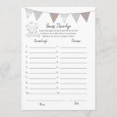 彼らの年齢ゲームモダンベビー象カードを推測 プログラム (正面)