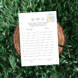 彼らの年齢ベビー散水ゲームカードを推測