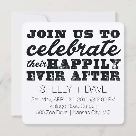 彼らの幸せな結婚式招待状 招待状 (正面)