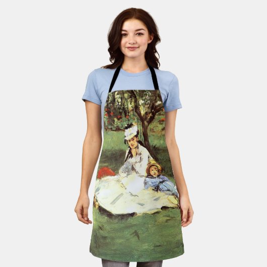 彼らの庭のモネ家エドアードマネ エプロン (着用した状態)