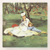 彼らの庭のモネ家エドアードマネ ガラスコースター (正面)