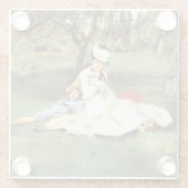 彼らの庭のモネ家エドアードマネ ガラスコースター (裏面)