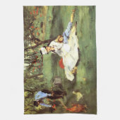 彼らの庭のモネ家エドアードマネ キッチンタオル (縦)