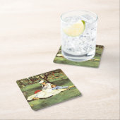 彼らの庭のモネ家エドアードマネ スクエアペーパーコースター (インサイチュ)