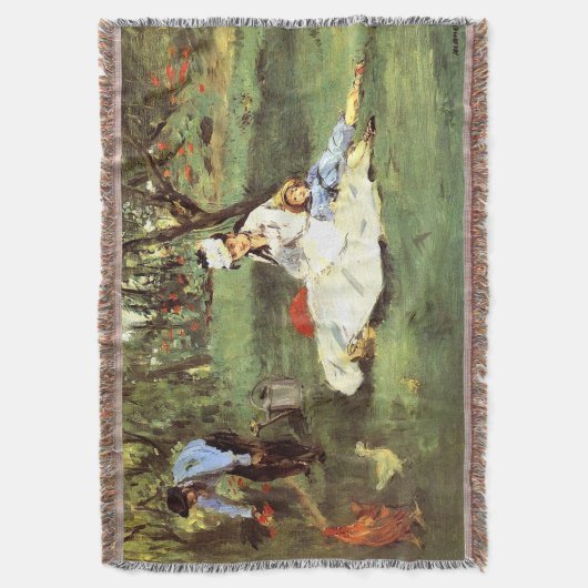 彼らの庭のモネ家エドアードマネ スローブランケット (正面縦)