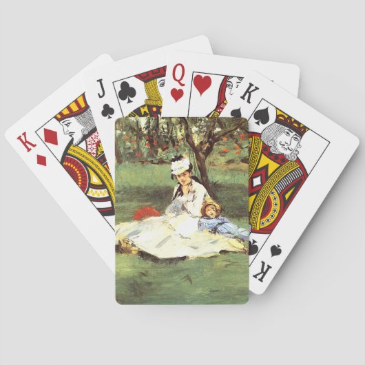 彼らの庭のモネ家エドアードマネ トランプ (裏面)