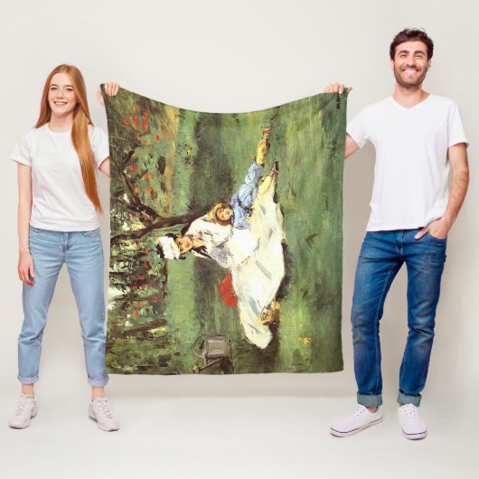 彼らの庭のモネ家エドアードマネ フリースブランケット (インサイチュ)