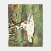 彼らの庭のモネ家エドアードマネ フリースブランケット (正面)