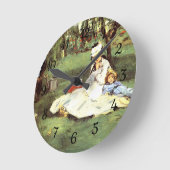 彼らの庭のモネ家エドアードマネ ラウンド壁時計 (傾斜)