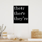 彼らの彼らの英語教師 正しい文法 ポスター (キッチン)