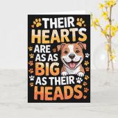 彼らの心は頭と同じくらい大きい - Tbull Dog カード (黄色い花)